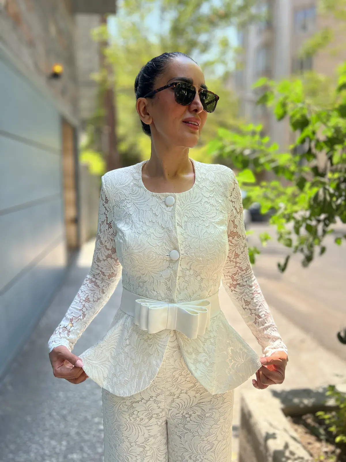 Bridal Suit Set | Ivory-Contour Image — 3