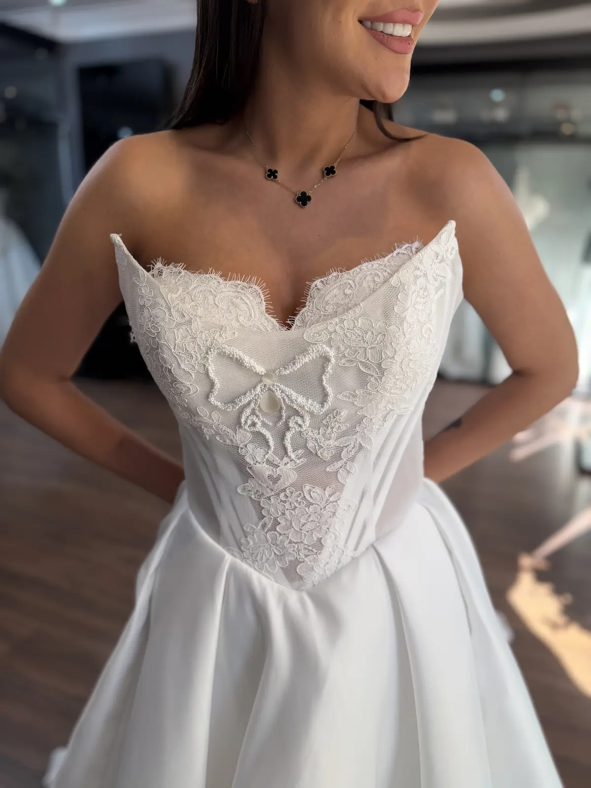 Bridal Dress | White-Grandelle Image — 4